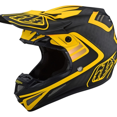 קסדת שטח Troy lee designs se4 carbon flash helmet BLACKYELLOW