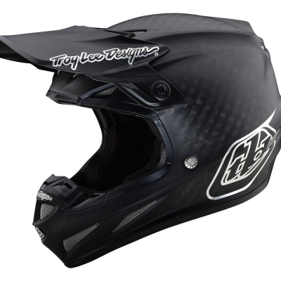 קסדת שטח Troy lee designs se4 carbon midnight helmet BLACKCHROME