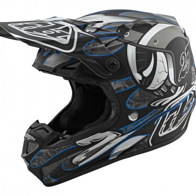 קסדת שטח מקצועית Troy lee designs se4 composite eyeball helmet BLACKSILVER